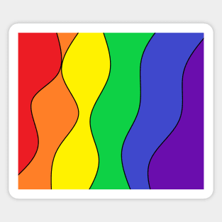 Wavy Rainbow Sticker